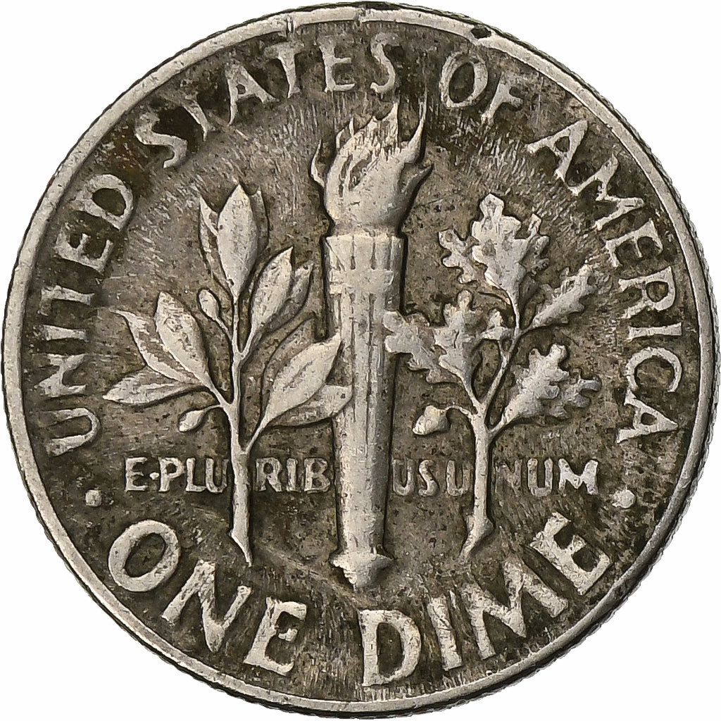 United States, Dime, Roosevelt, 1965, U.S. Mint, Copper-Nickel Clad Copper