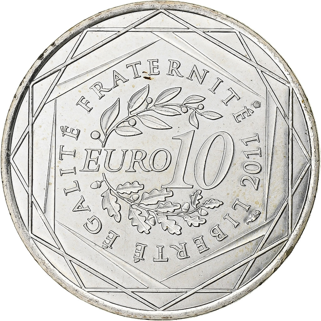 Francia, 10 Euro, Haute-Normandie, 2011, Paris, Plata, EBC, Gadoury:EU450