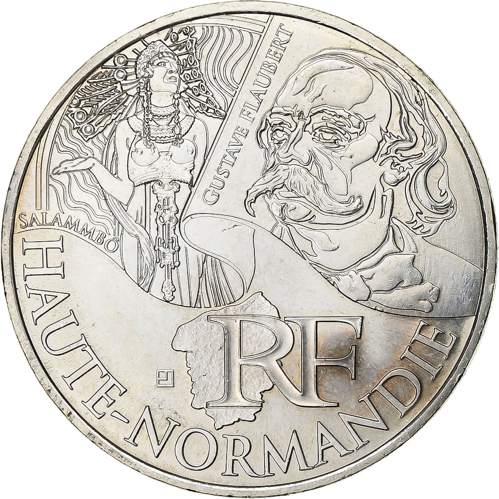 Francia, 10 Euro, Haute-Normandie, 2012, Paris, Plata, EBC, Gadoury:EU514