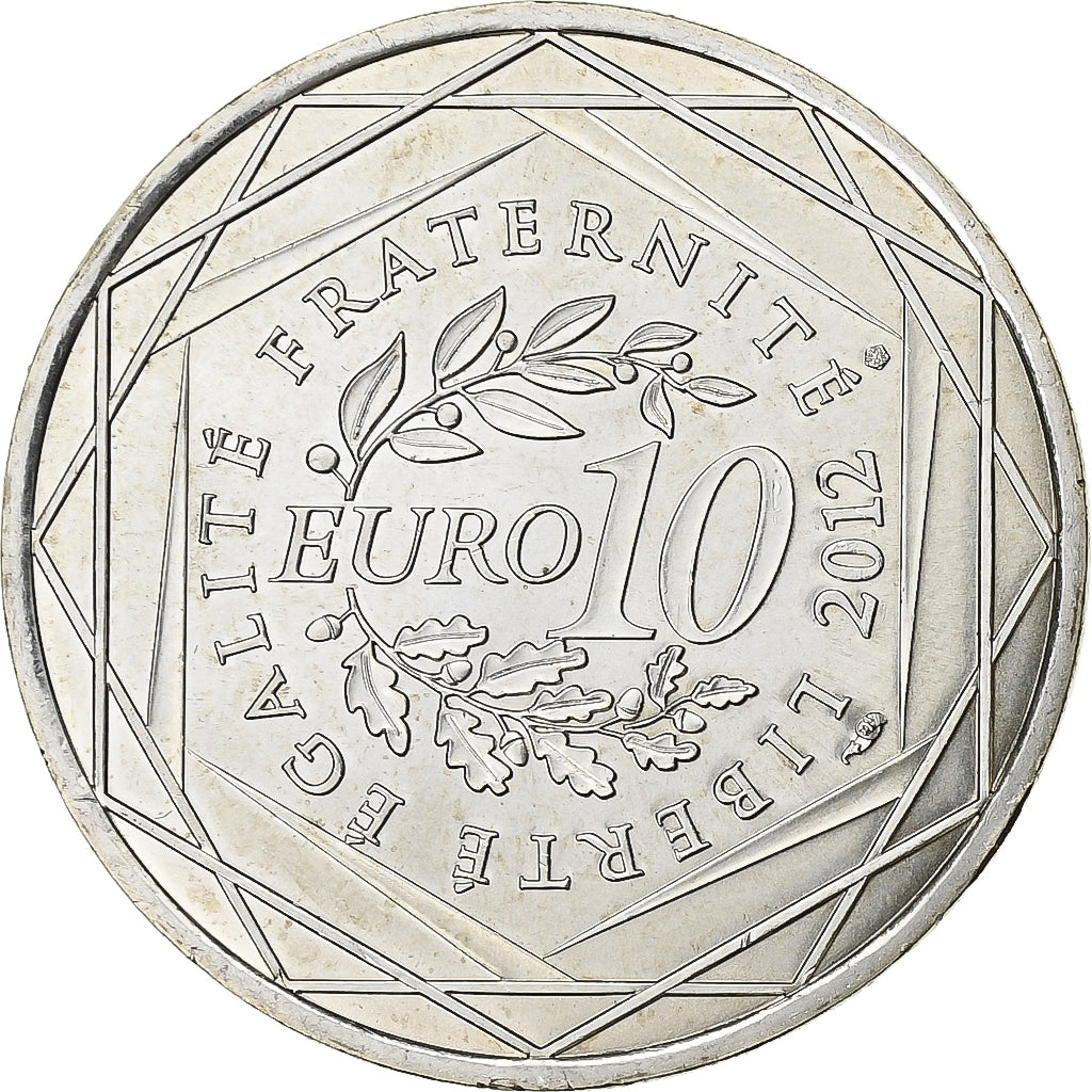 Francia, 10 Euro, Haute-Normandie, 2012, Paris, Plata, EBC, Gadoury:EU514