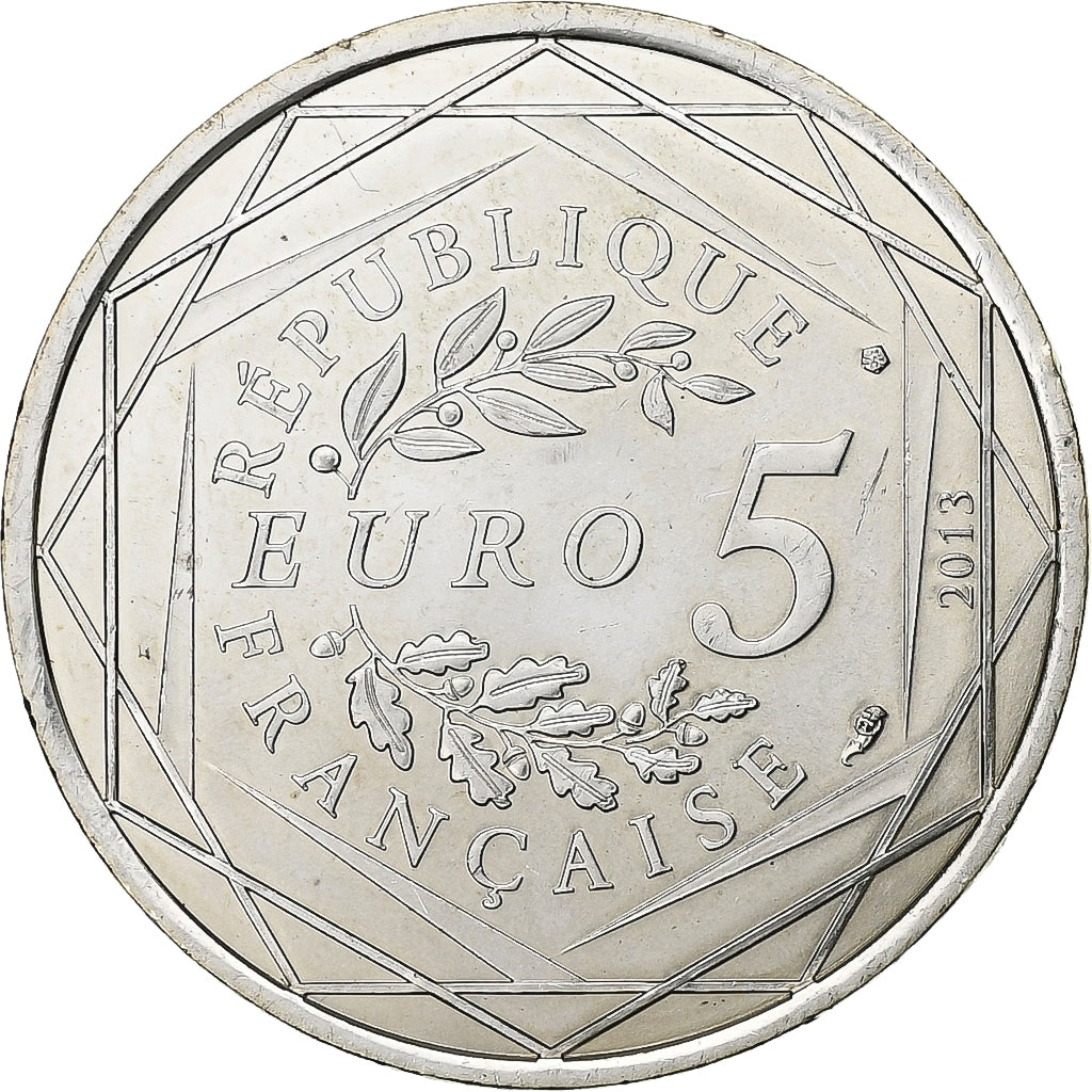Francja, 5 Euro, Fraternité, 2013, Monnaie de Paris, Srebro, AU(55-58)