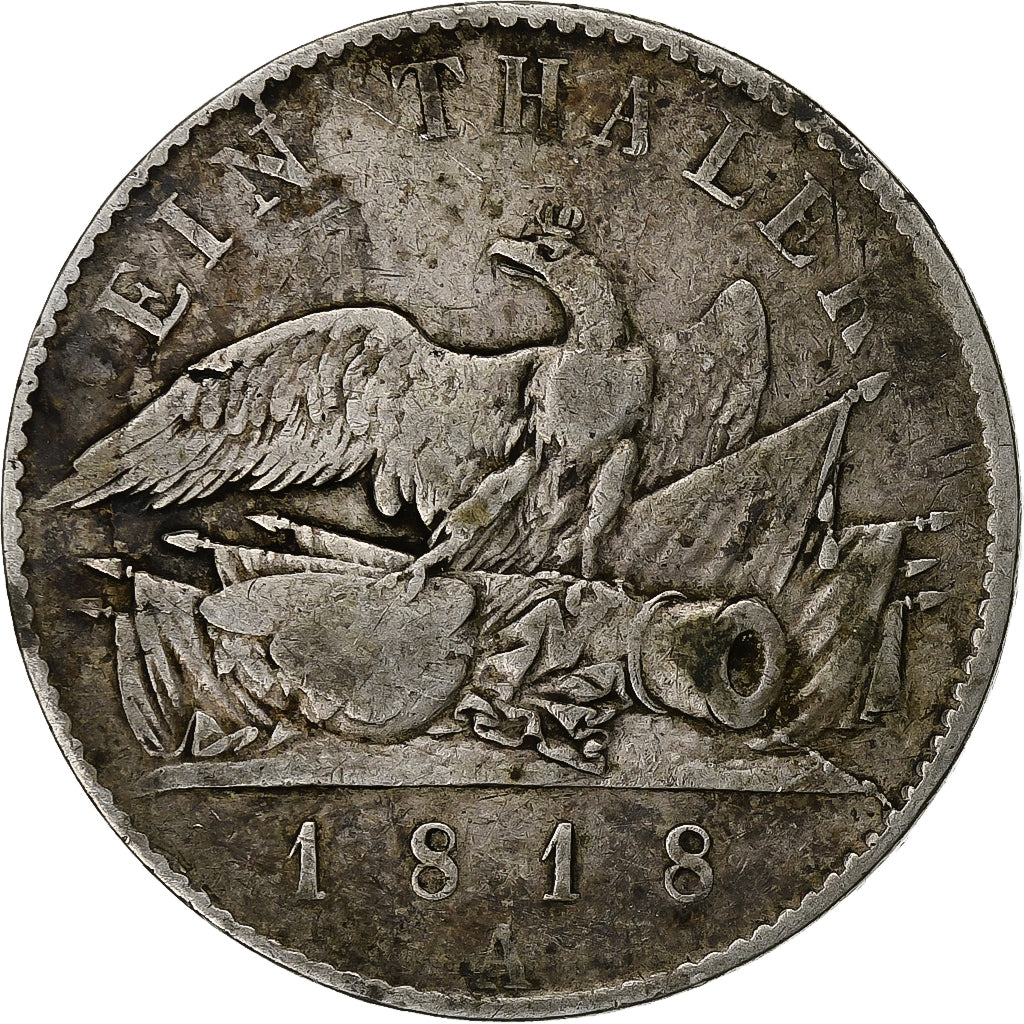 German States, PRUSSIA, Friedrich Wilhelm III, Thaler, 1818, Berlin, Silver