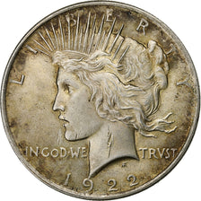 Estados Unidos da América, Dollar, Peace, 1922, U.S. Mint, Prata, EF(40-45)