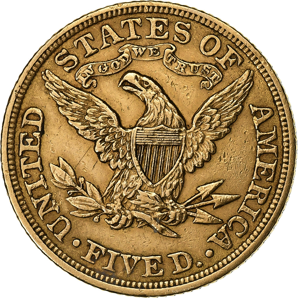 Verenigde Staten, $5, Half Eagle, Coronet Head, 1899, U.S. Mint, Goud, ZF+