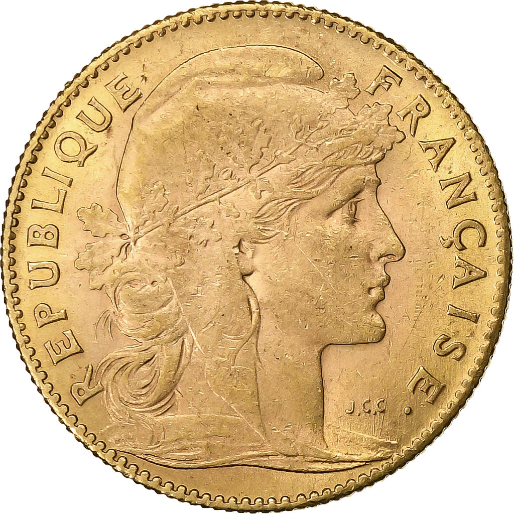 France, 10 Francs, Marianne, 1914, Paris, Or, TTB+, Gadoury:1017, KM:846