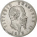 Italia, Vittorio Emanuele II, 5 Lire, 1873, Milan, Plata, BC+, KM:8.3