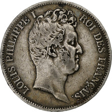 France, Louis-Philippe I, 5 Francs, 1831, Lyon, Argent, TB+, Gadoury:676