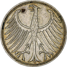 Federale Duitse Republiek, 5 Mark, 1963, Hamburg, Zilver, ZF, KM:112.1