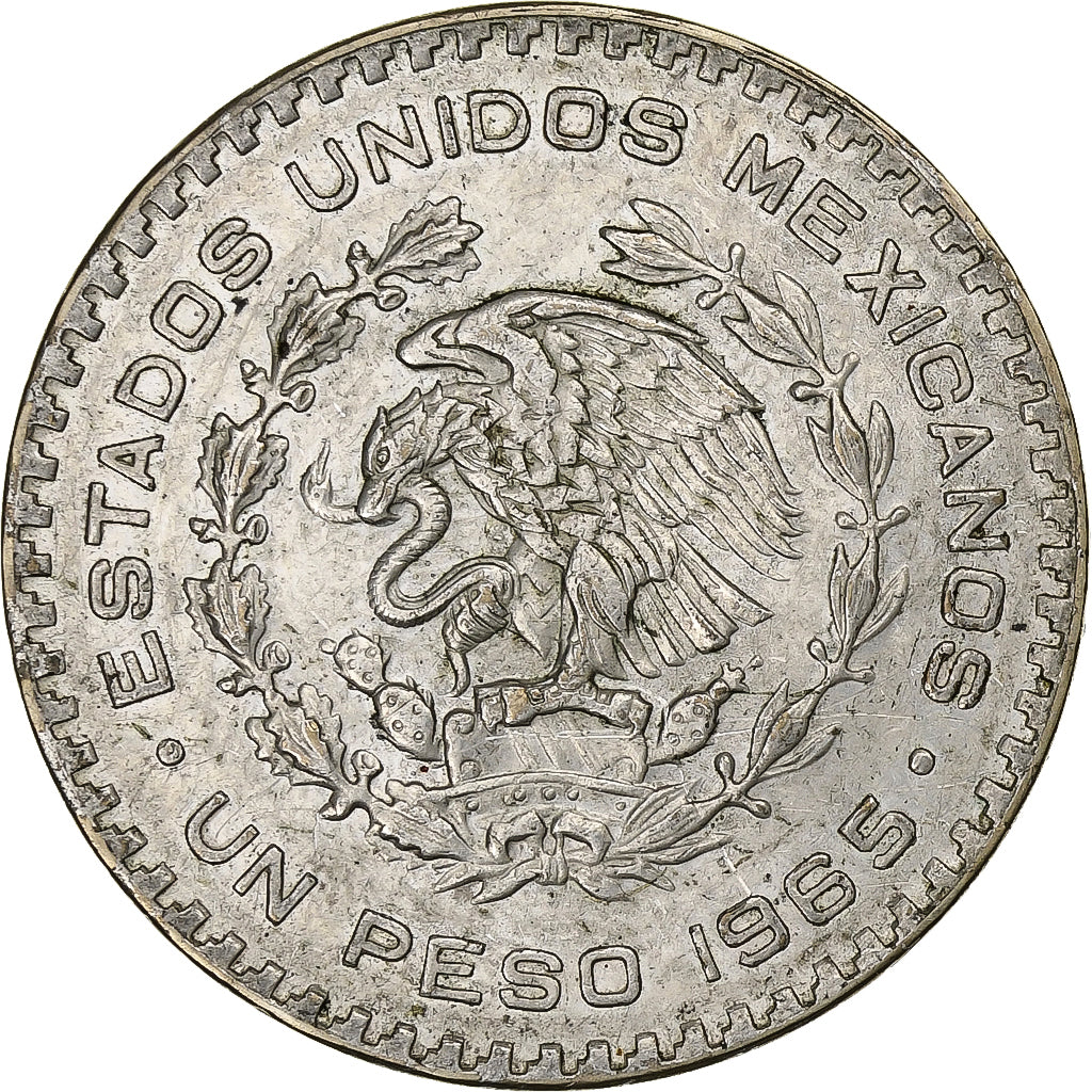 Mexiko, Peso, 1965, Mexico City, Silber, SS+, KM:459