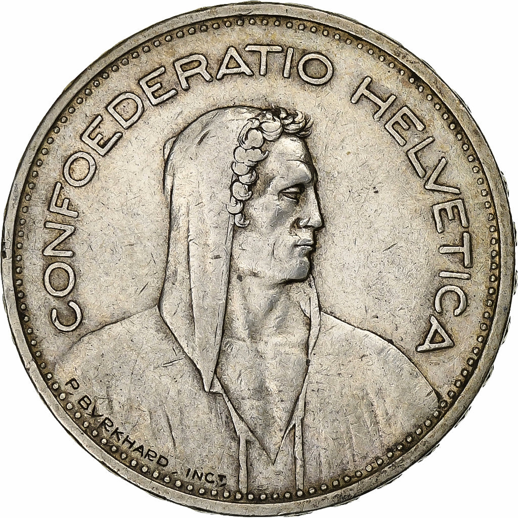 Szwajcaria, 5 Francs, 1935, Bern, Srebro, EF(40-45), KM:40