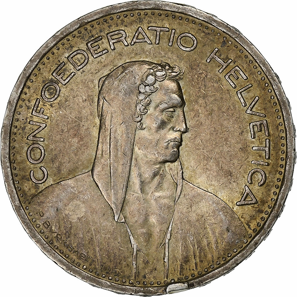 Switzerland, 5 Francs, 1954, Bern, Silver, EF(40-45), KM:40