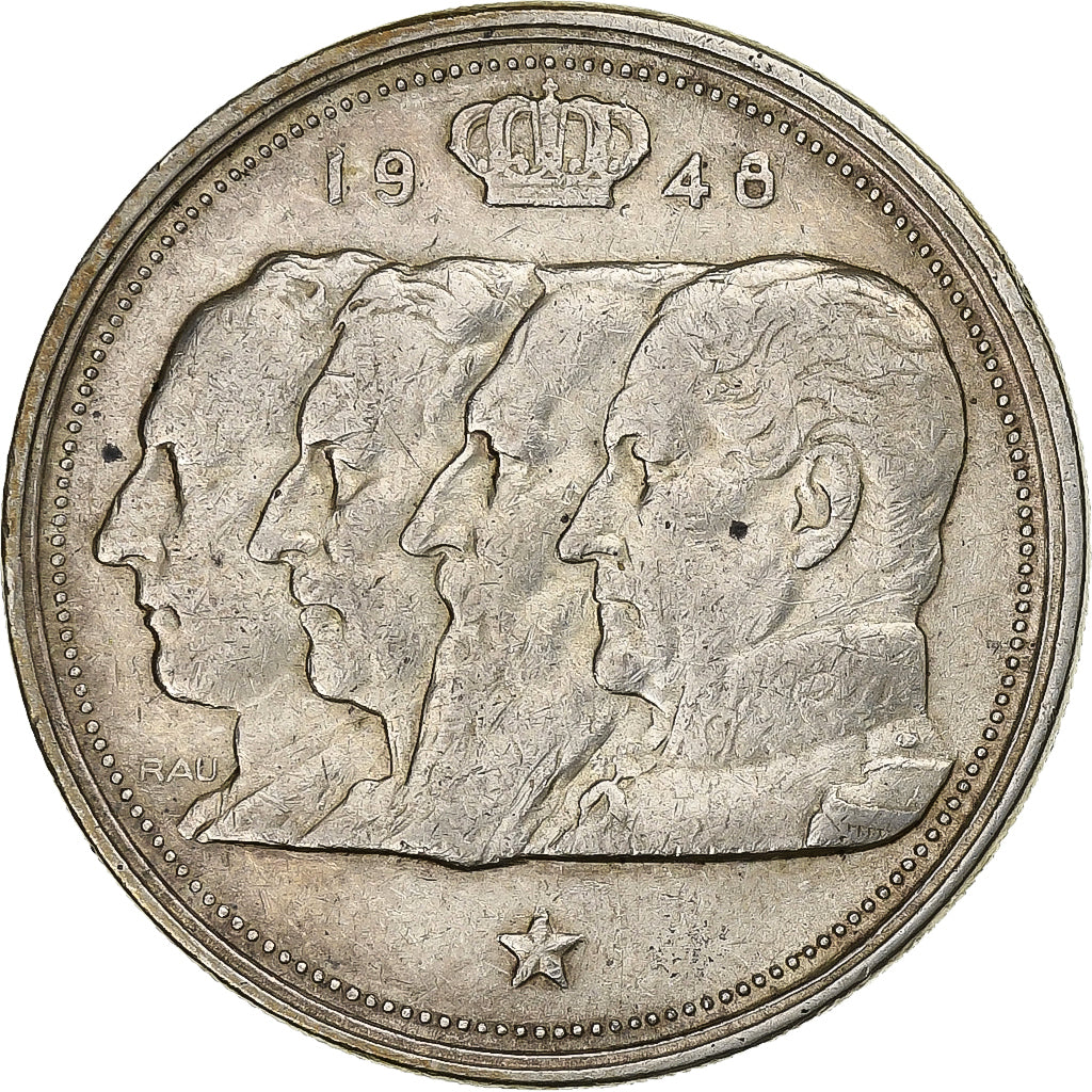 Belgium, Régence Prince Charles, 100 Francs, 100 Frank, 1948, Silver