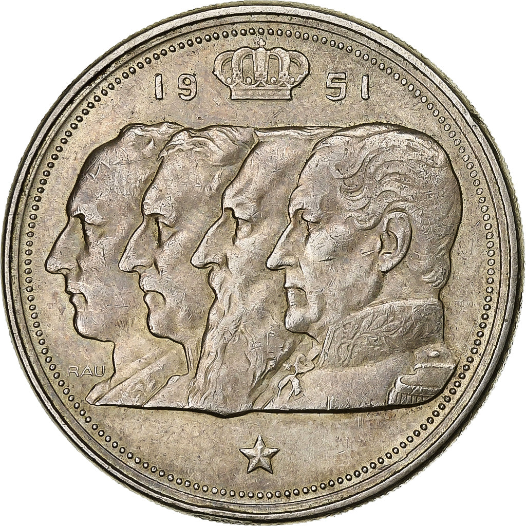 Belgium, Régence Prince Charles, 100 Francs, 100 Frank, 1951, Silver