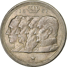 Belgium, Régence Prince Charles, 100 Francs, 100 Frank, 1951, Silver