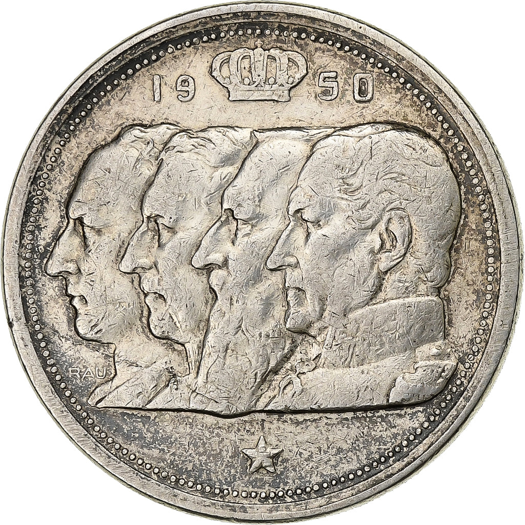Belgium, Régence Prince Charles, 100 Francs, 100 Frank, 1950, Silver