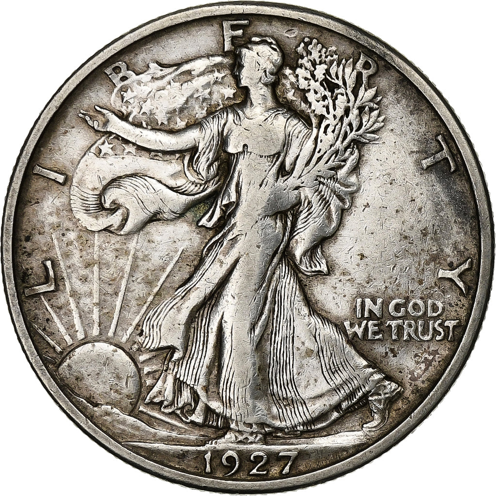 Stati Uniti, Half Dollar, Walking Liberty, 1927, U.S. Mint, Argento, BB, KM:142