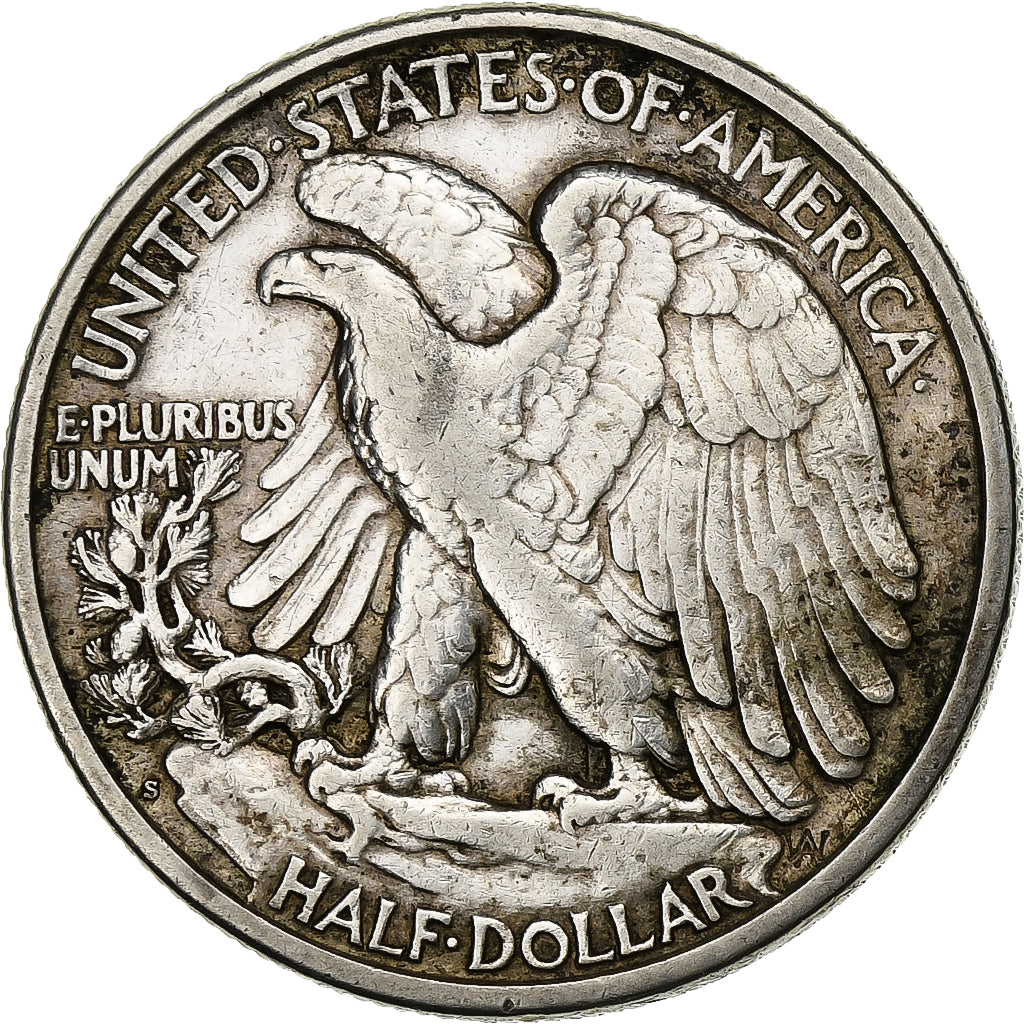 Stati Uniti, Half Dollar, Walking Liberty, 1927, U.S. Mint, Argento, BB, KM:142