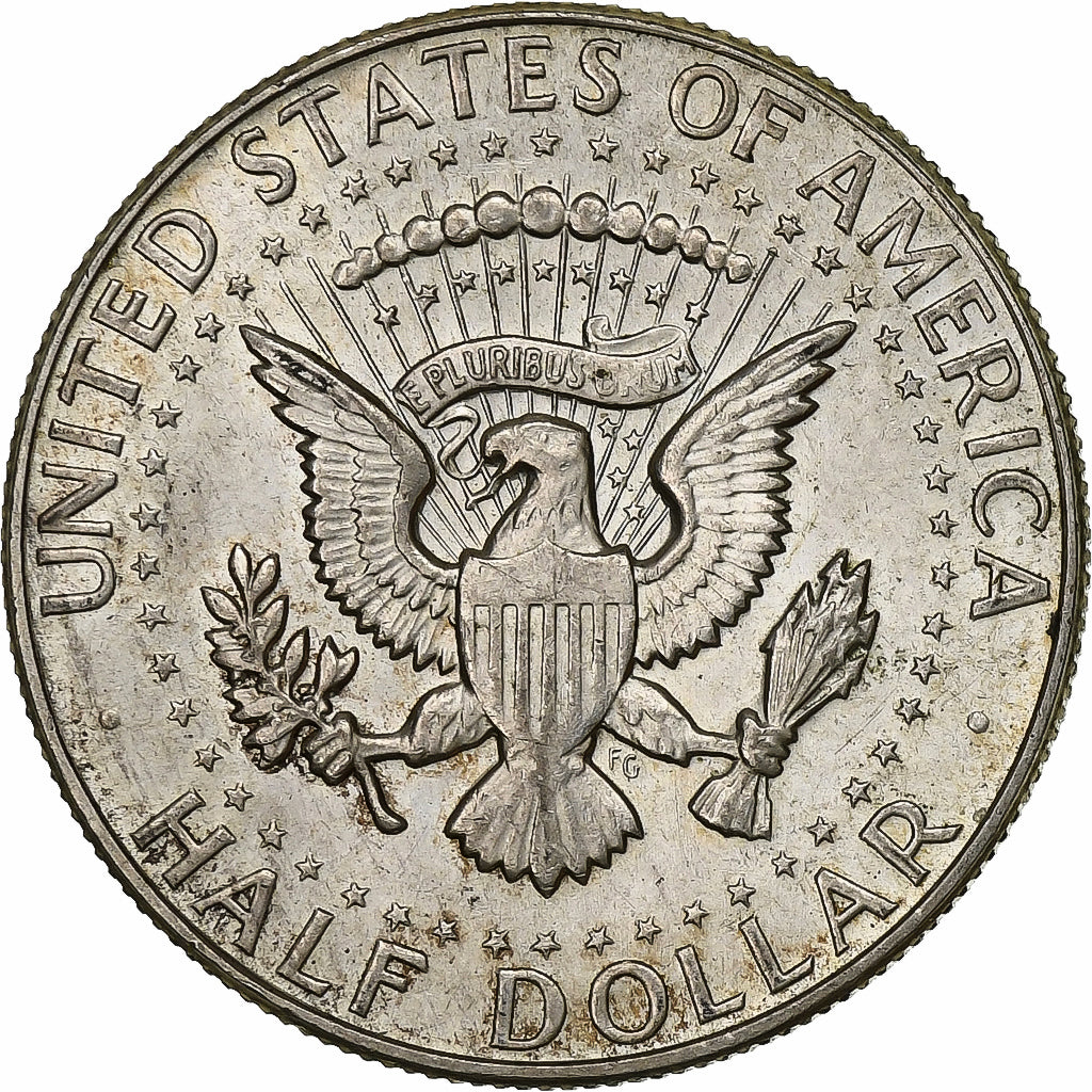Verenigde Staten, Half Dollar, Kennedy, 1968, U.S. Mint, Zilver, ZF+, KM:202a