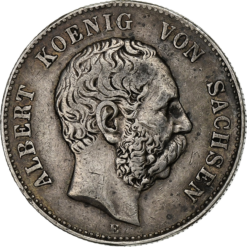 Deutsch Staaten, SAXONY-ALBERTINE, Albert, 2 Mark, 1900, Muldenhütten, Silber