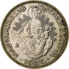 Hongarije, 2 Pengö, 1937, Budapest, Zilver, ZF, KM:511