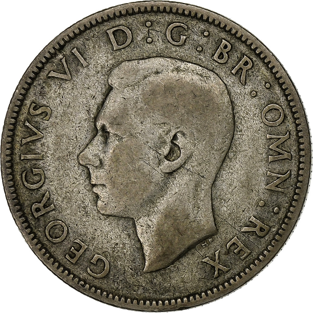 Groot Bretagne, George VI, Florin, Two Shillings, 1946, Zilver, FR+, KM:855