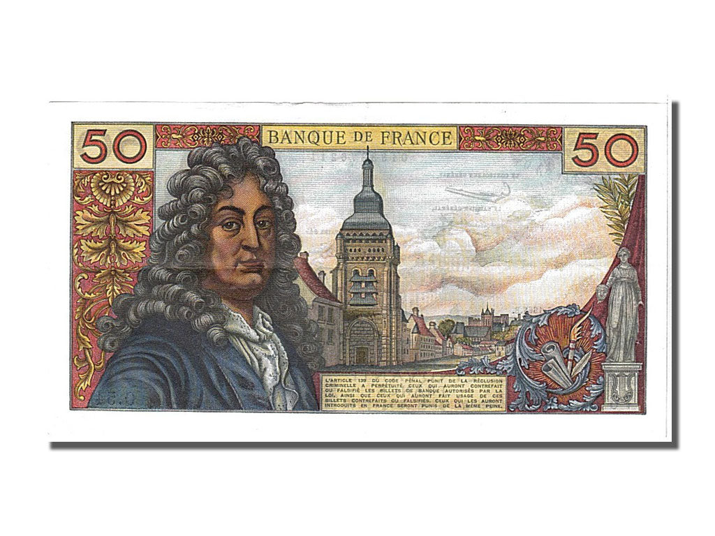 Geldschein, Frankreich, 50 Francs, 50 F 1962-1976 ''Racine'', 1963, 1963-05-02