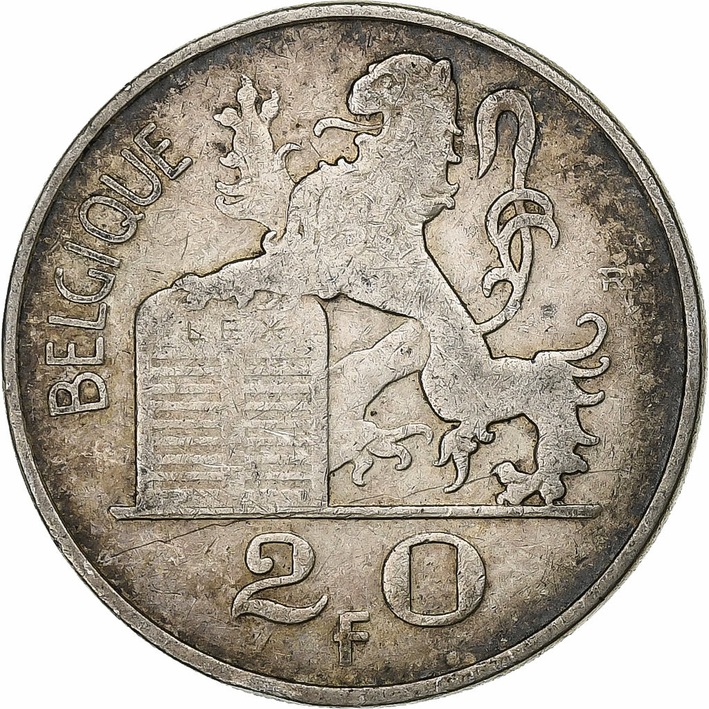 Belgique, Régence Prince Charles, 20 Francs, 20 Frank, 1949, Argent, TB+