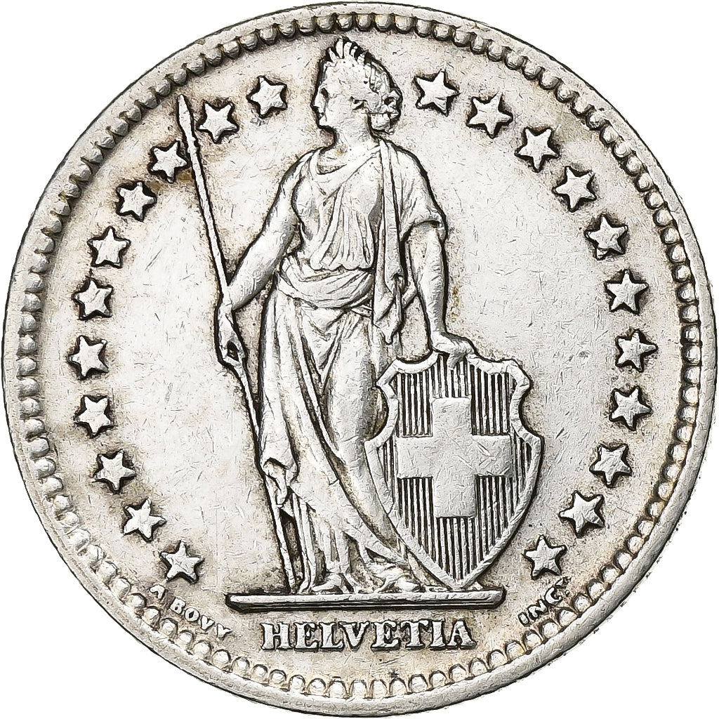 Switzerland, 2 Francs, 1944, Bern, Silver, AU(50-53), KM:21