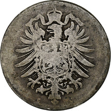 GERMANIA - IMPERO, Wilhelm I, Mark, 1875, Frankfurt, Argento, MB, KM:7