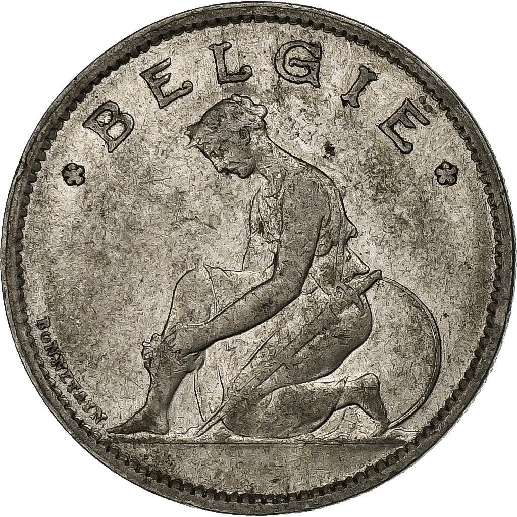 Belgio, Albert I, Franc, 1929, Nichel, BB, KM:90
