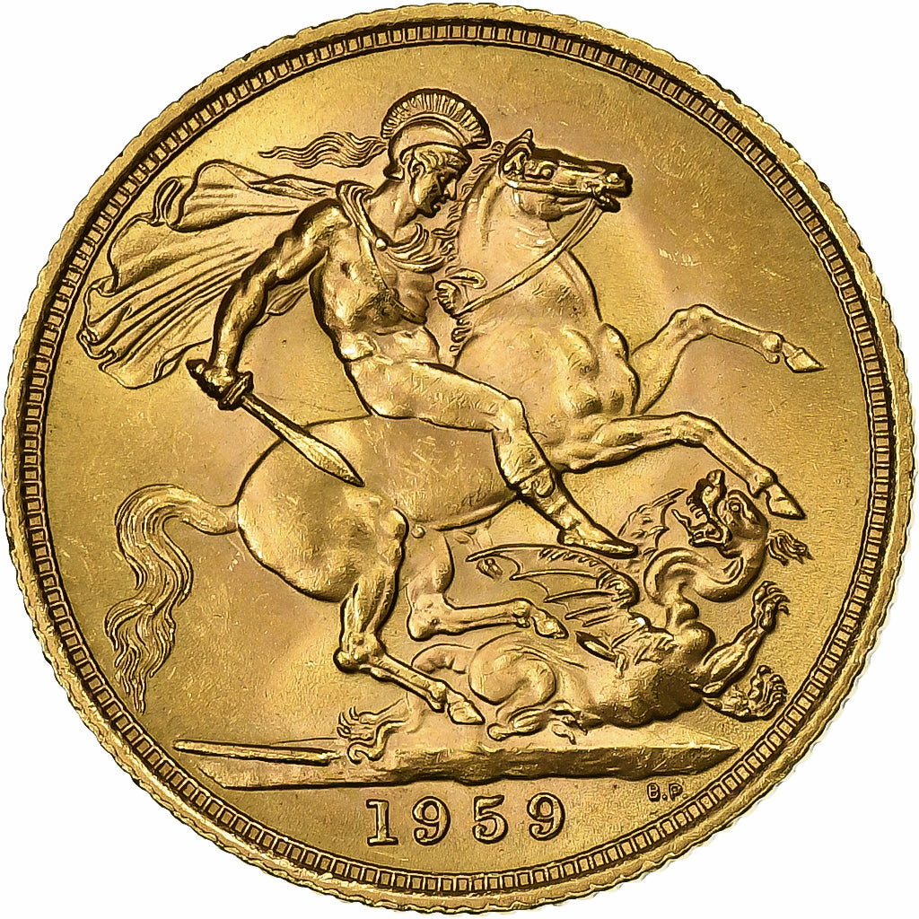 Groot Bretagne, Elizabeth II, Sovereign, 1959, Goud, PR, KM:908