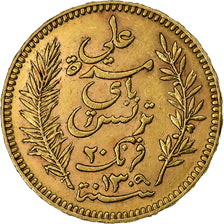 Tunisie, Ali Bey, 20 Francs, 1892/AH1309, Paris, Or, TTB+, Lecompte:444, KM:227