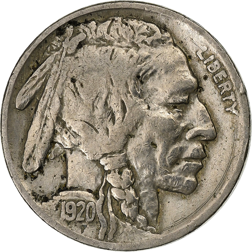 United States, 5 Cents, Buffalo, 1920, U.S. Mint, Copper-nickel, EF(40-45)