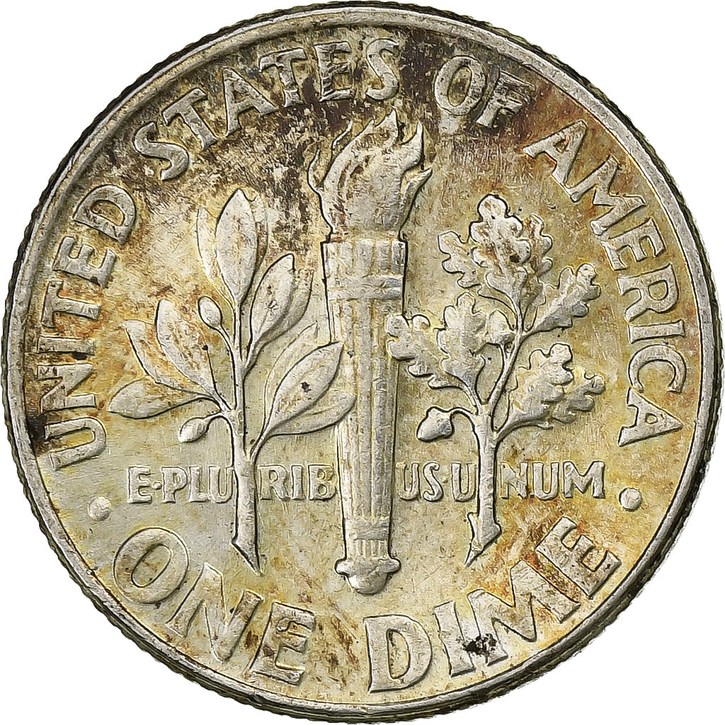 United States, Dime, Roosevelt, 1959, U.S. Mint, Silver, AU(50-53), KM:195