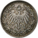ALEMANIA - IMPERIO, 1/2 Mark, 1905, Munich, Plata, MBC+, KM:17