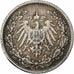 ALEMANIA - IMPERIO, 1/2 Mark, 1906, Stuttgart, Plata, MBC, KM:17