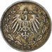 ALEMANIA - IMPERIO, 1/2 Mark, 1905, Munich, Plata, MBC, KM:17
