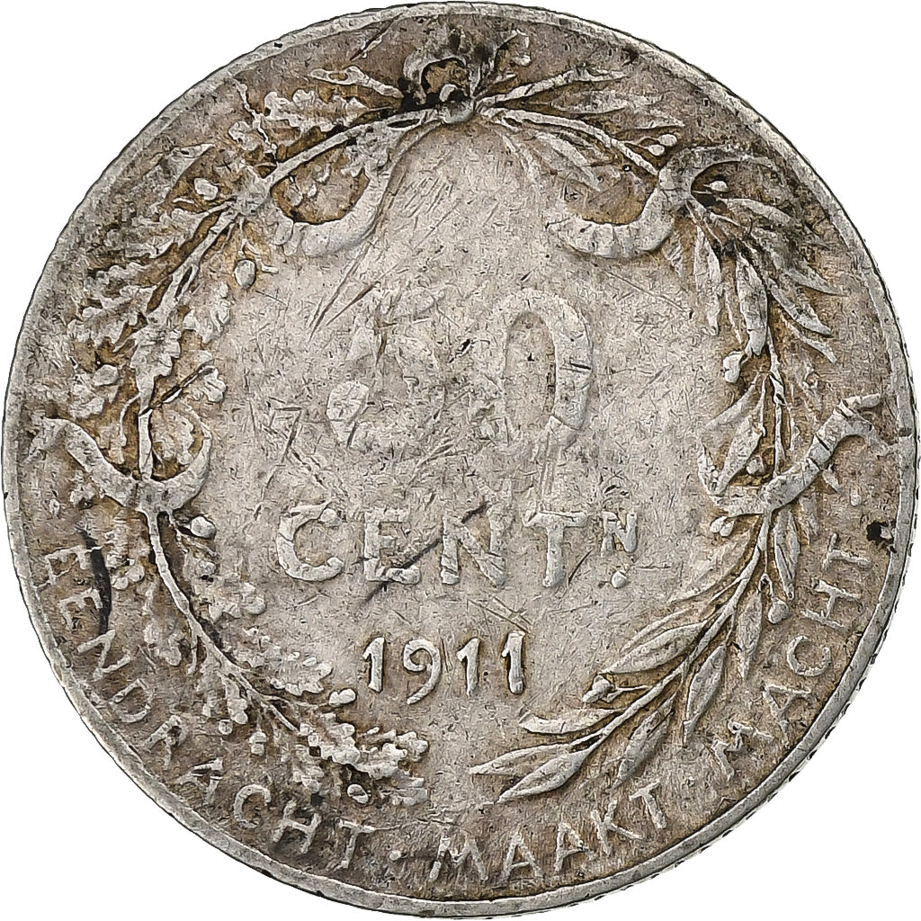 Belgium, Albert I, 50 Centimes, 1911, Silver, VF(30-35), KM:71