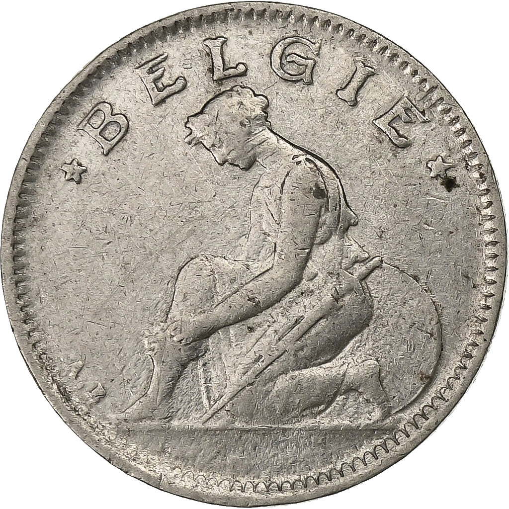 Bélgica, Albert I, 50 Centimes, 1923, Níquel, MBC, KM:88