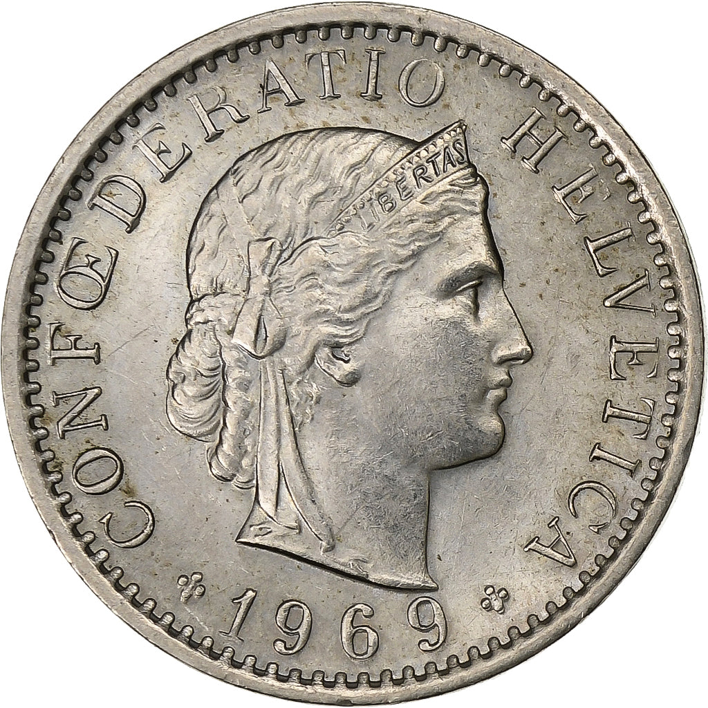 Svizzera, 20 Rappen, 1969, Bern, Rame-nichel, BB, KM:29a