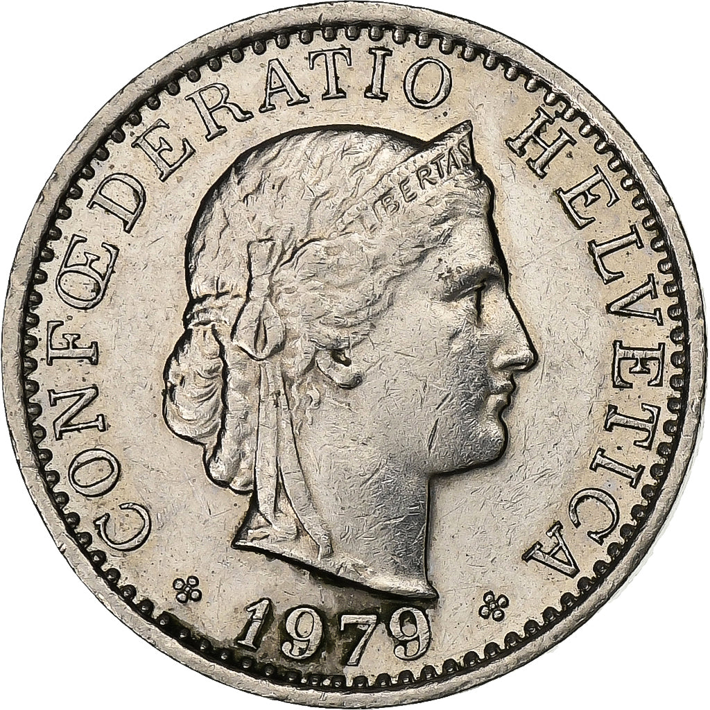 Svizzera, 20 Rappen, 1979, Bern, Rame-nichel, BB, KM:29a