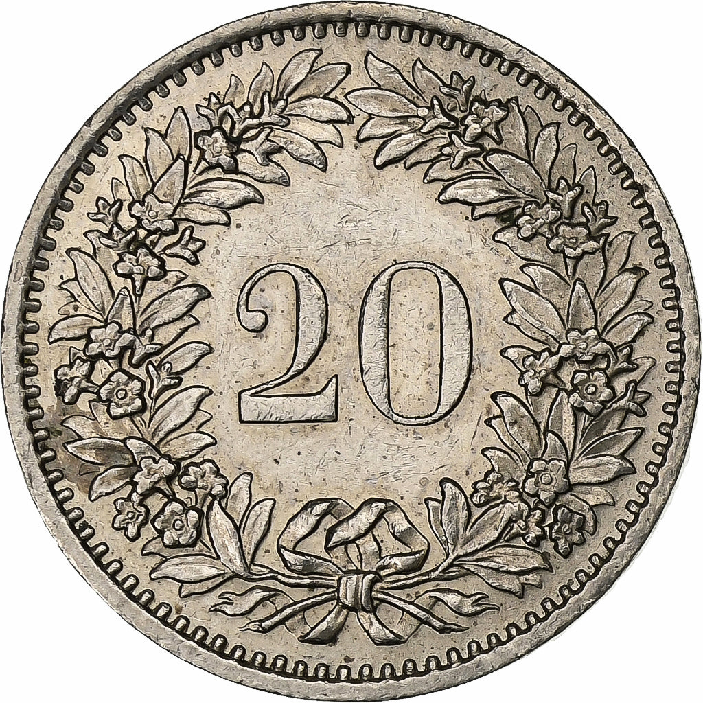 Svizzera, 20 Rappen, 1979, Bern, Rame-nichel, BB, KM:29a