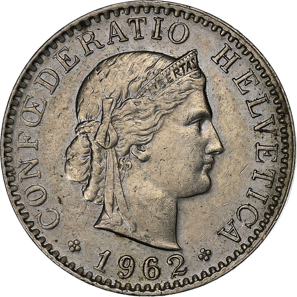 Svizzera, 20 Rappen, 1962, Bern, Rame-nichel, BB, KM:29a