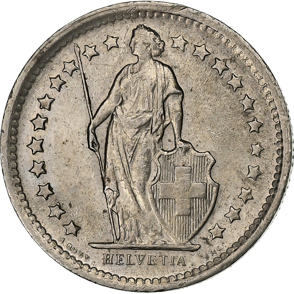 Schweiz, 1/2 Franc, 1968, Bern, Kupfer-Nickel, SS, KM:23a.1