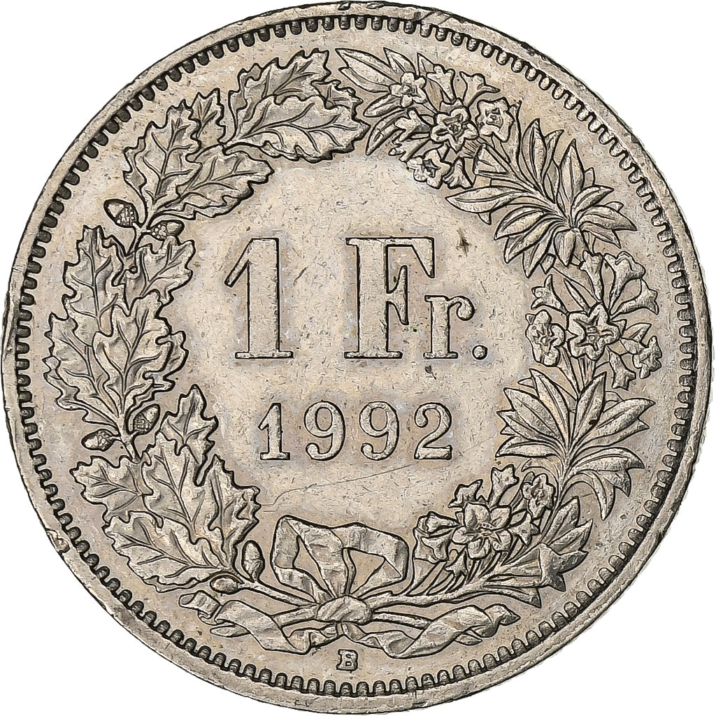 Svizzera, Franc, 1992, Bern, Rame-nichel, BB, KM:24a.3