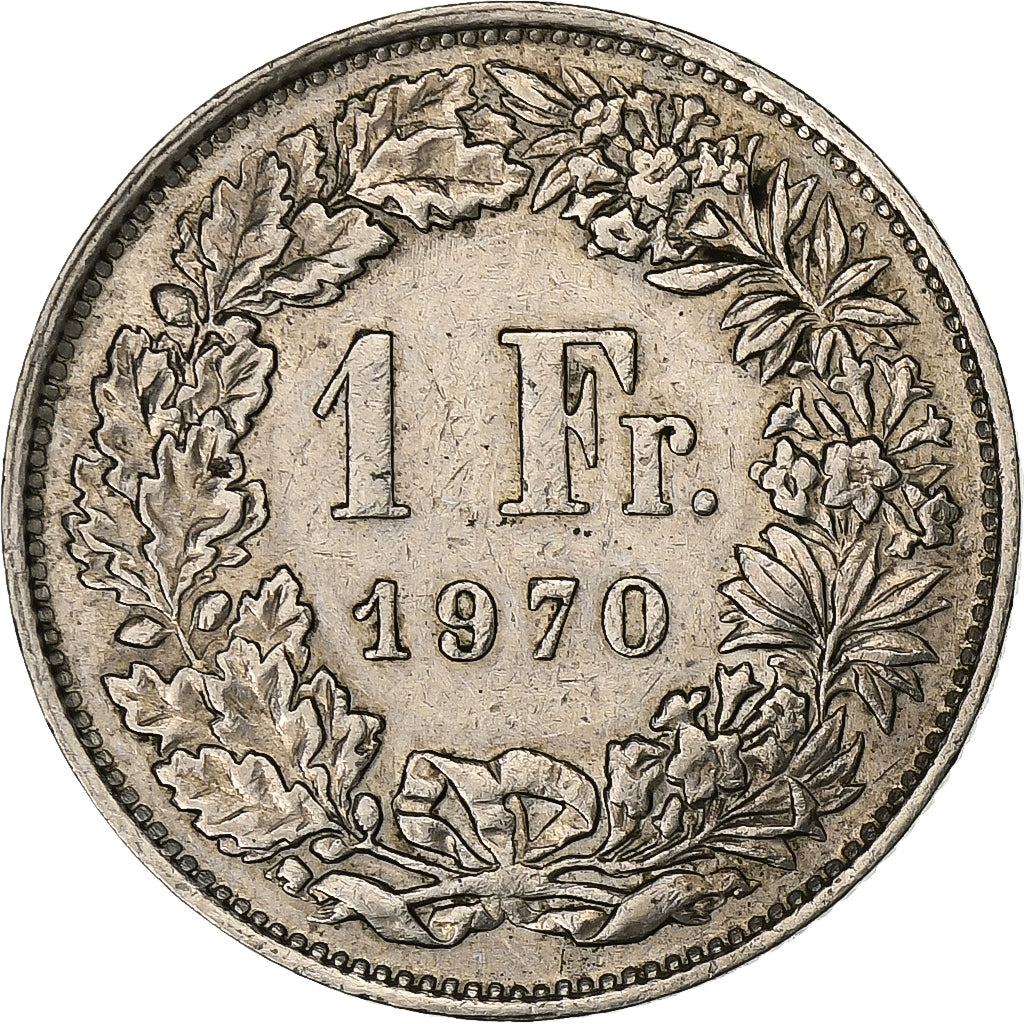 Svizzera, Franc, 1970, Bern, Rame-nichel, BB, KM:24a.1