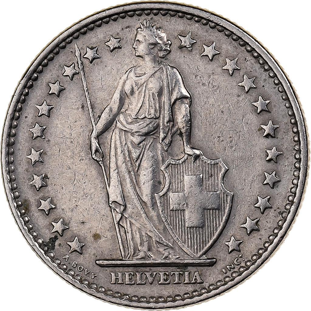 Svizzera, 2 Francs, 1968, Bern, Rame-nichel, BB, KM:21a.1