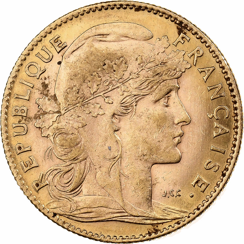 Frankreich, 10 Francs, Marianne, 1910, Paris, Gold, SS+, Gadoury:1017, KM:846