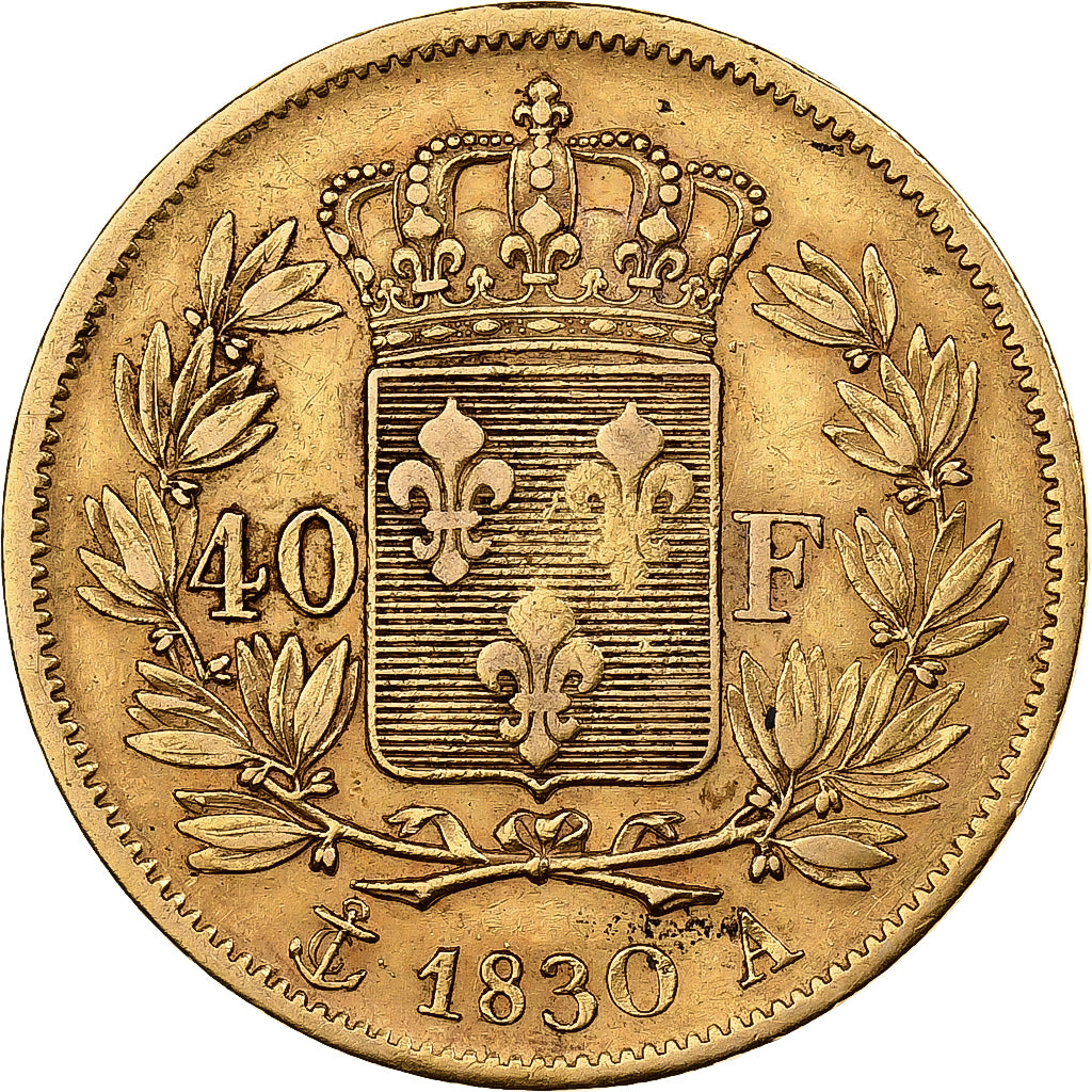 France, Charles X, 40 Francs, 1830, Paris, Or, TTB, Gadoury:1105, KM:721.1
