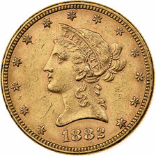 United States, $10, Eagle, Coronet Head, 1882, U.S. Mint, Gold, AU(50-53)